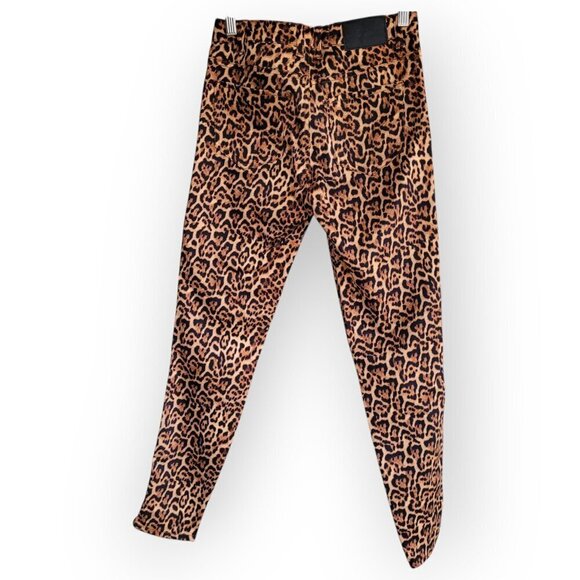ZARA Leopard Print Stretchy Pants Size 2 Trendy Animal Print Stretch Trousers - Picture 3 of 10